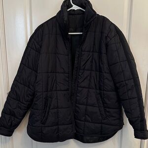 Black Quilted Puffer Jacket